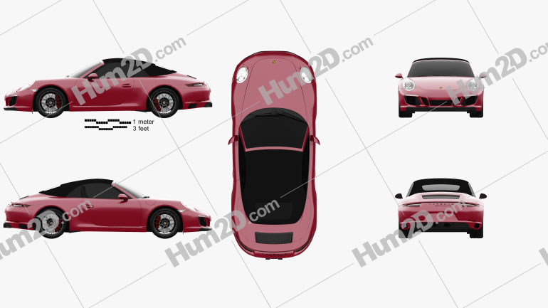 Porsche 911 Carrera GTS Cabriolet 2017 car clipart