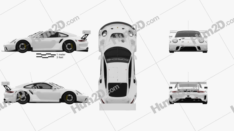 Porsche 911 GT3 R 2019 car clipart