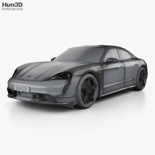 Porsche Taycan Turbo S 2024 car clipart