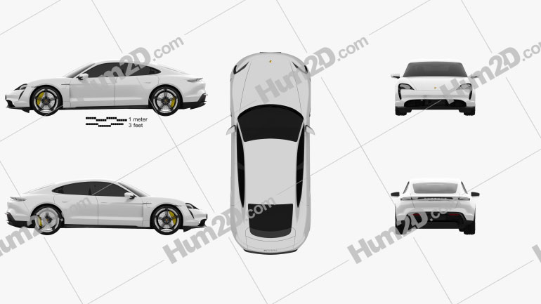 Porsche Taycan Turbo S 2020 Clipart Download Vehicles Clipart Images And Illustrations In Png Psd