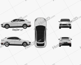 Porsche Cayenne S coupe 2019 car clipart