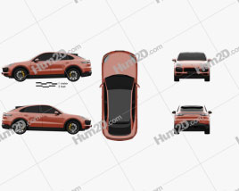 Porsche Cayenne GTS coupe 2020 car clipart