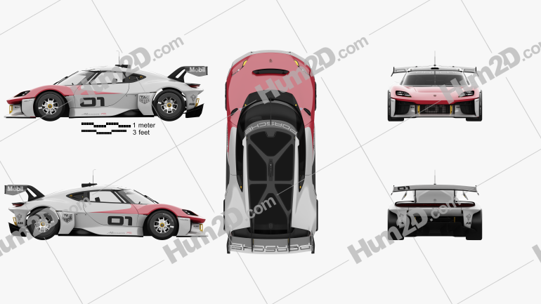 Porsche Mission R 2021 car clipart