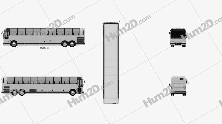 Prevost X3-45 Commuter Bus 2011 Blueprint