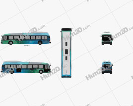 Proterra Catalyst E2 Bus 2016 clipart
