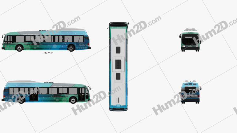 Proterra Catalyst E2 Bus 2016 Blueprint