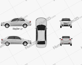 Proton Saga FLX 2012 car clipart