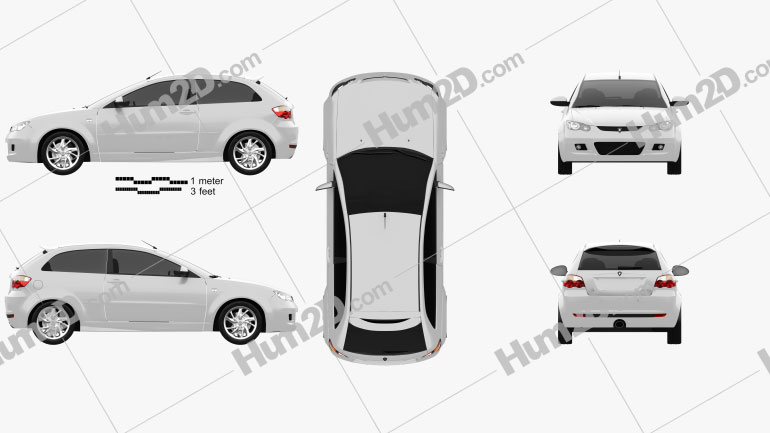 Proton Satria 2012 car clipart