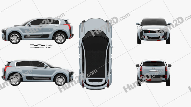 Qoros 2 SUV PHEV 2015 Clipart Bild