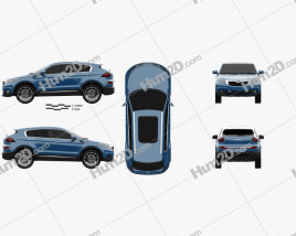 Qoros 5 SUV 2016 car clipart