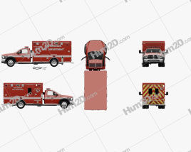RAM LAFD Paramedic with HQ interior 2014 clipart