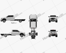 Ram 3500 Crew Cab Chassis SLT 2019 clipart