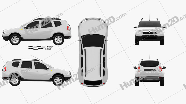 Renault Duster 2011 Clipart Image