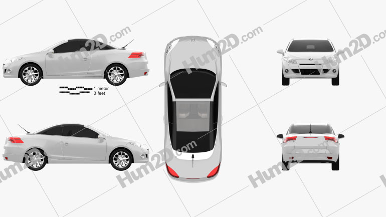 Renault Megane CC 2011 car clipart