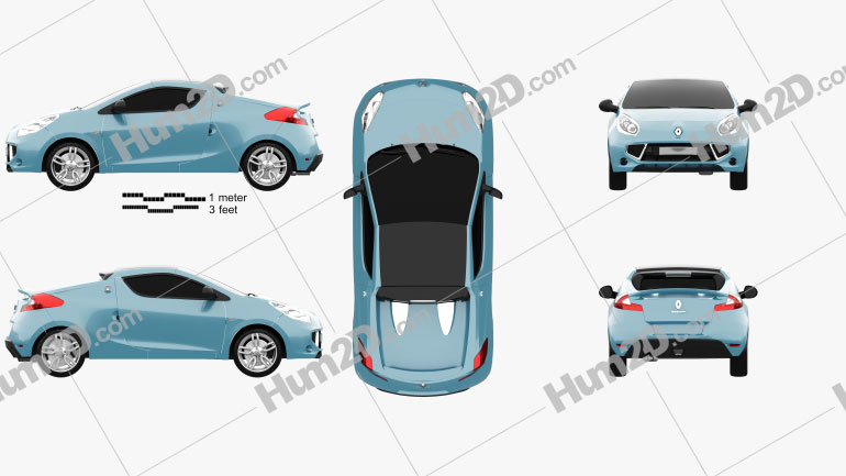 Renault Wind 2010 Clipart Image