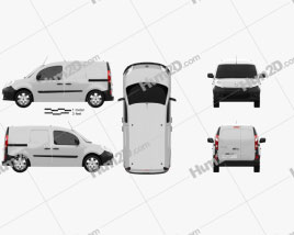 Renault Kangoo Van 2 Side Doors 2011 clipart