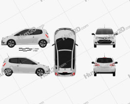 Renault Twingo 2012 car clipart