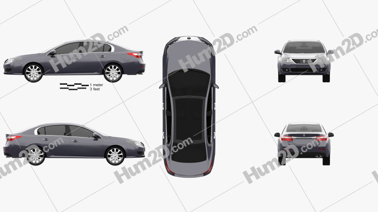 Renault Latitude 2011 car clipart