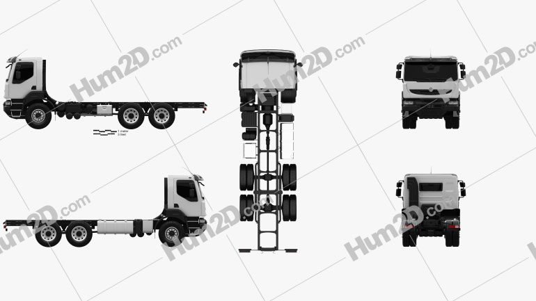 Renault Kerax Chassis 2011 Clipart Image