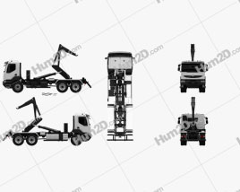 Renault Kerax Hook Loader 2011 clipart