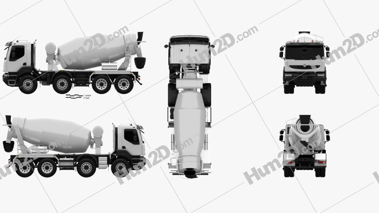 Renault Kerax Mixer 2011 clipart