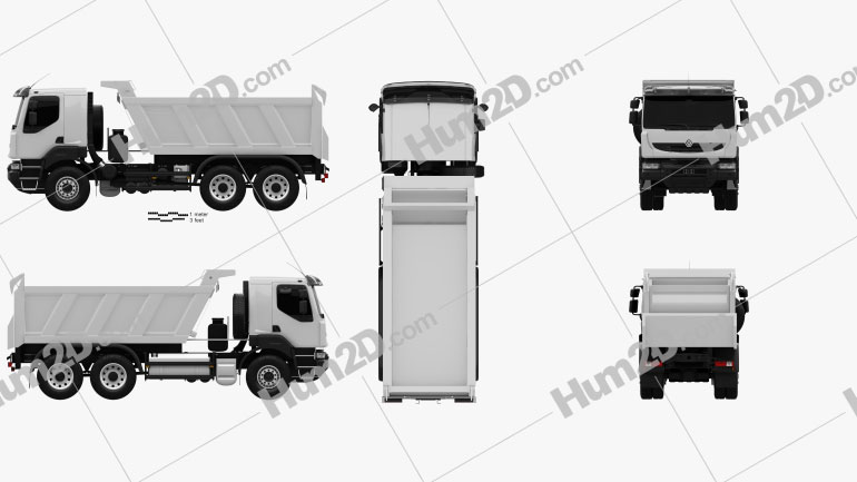 Renault Kerax Tiper 3-axis 2011 clipart