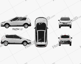 Renault Scenic XMOD 2013 car clipart