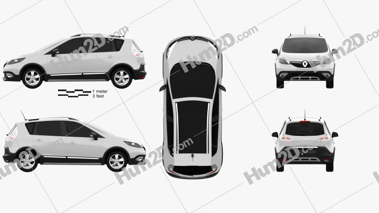Renault Scenic XMOD 2013 Clipart Image