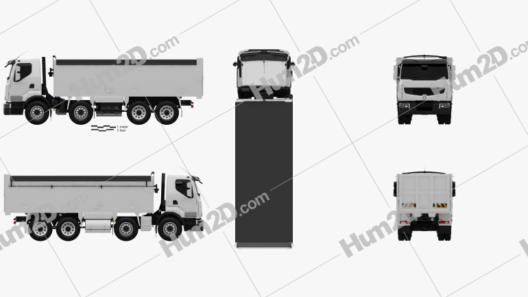 Renault Premium Lander Caminhão Basculante 2012 clipart