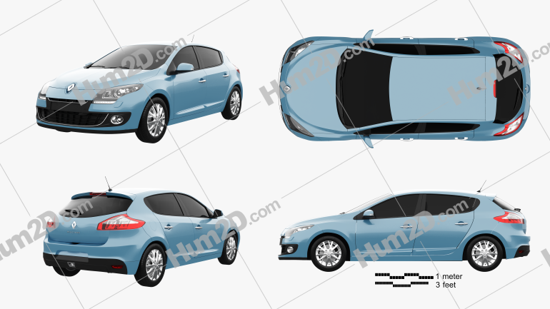 Renault Megane 5-türig Schrägheck 2013 Blueprint