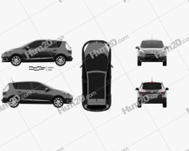 Renault Scenic 2013 car clipart