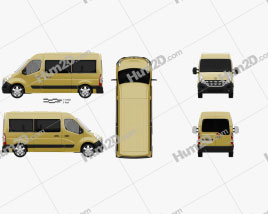 Renault Master Passenger Van 2010 clipart