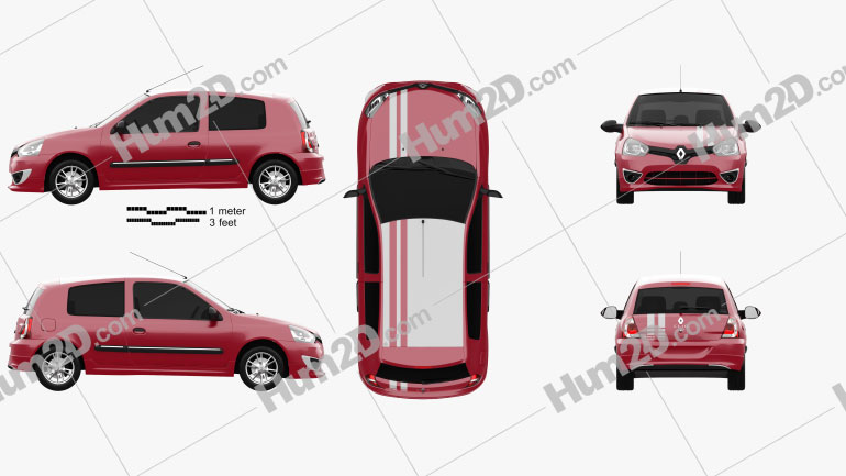 Renault Clio Mercosur Sport de 3 portas hatchback 2013 car clipart