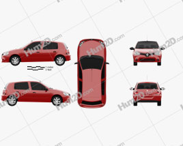 Renault Clio Mercosur de 5 portas hatchback 2013 car clipart