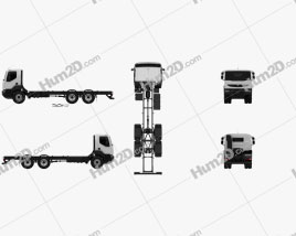 Renault Kerax Chassis Truck 1997 clipart