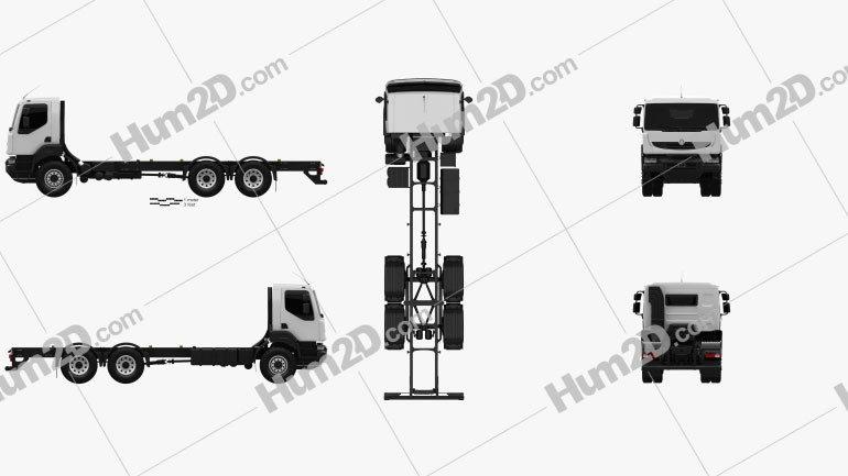 Renault Kerax Chassis Truck 1997 clipart