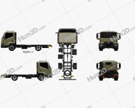 Renault D 7.5 Chassis Truck 2013 clipart