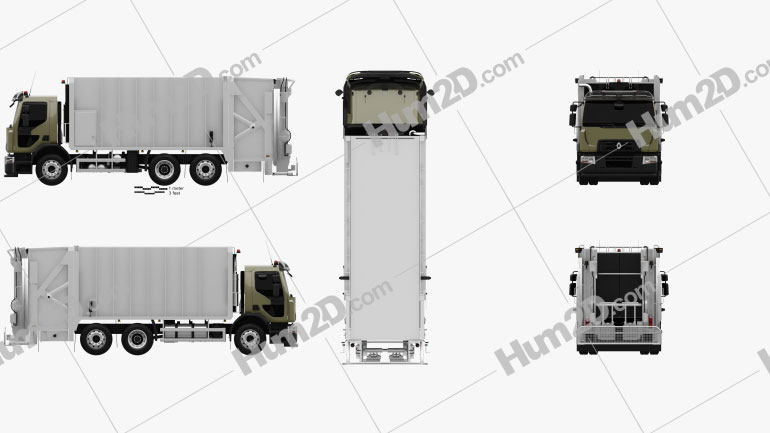 Renault D Wide Rolloffcon Garbage Truck 2013 PNG Clipart