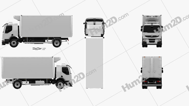 Renault Premium Distribution Refrigerator Truck 2011 clipart