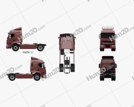 Renault Premium Route Sattelzug 2006 clipart