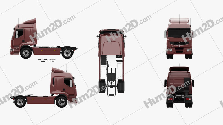 Renault Premium Route Sattelzug 2006 clipart