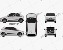 Renault Twingo 2014 car clipart