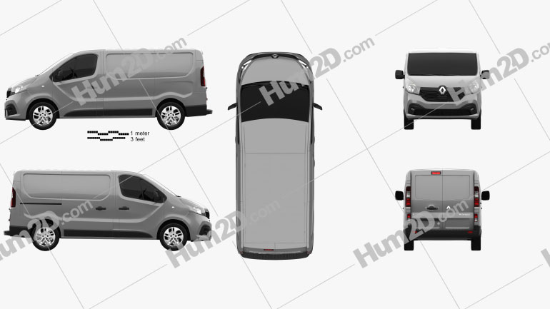 Renault Trafic Panel Van 2014 clipart