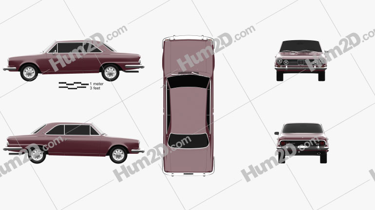 Renault IKA Torino Coupe 1976 car clipart