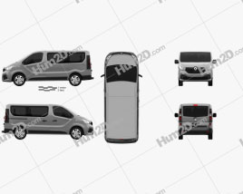 Renault Trafic Passenger Van 2014 clipart