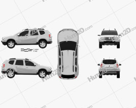 Renault Duster 2012 car clipart