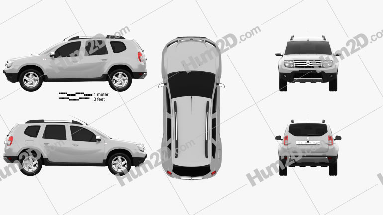 Renault Duster 2012 car clipart