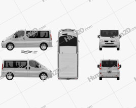 Renault Trafic Passenger SWB SR 2011 clipart