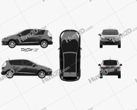 Renault Scenic MPV 2013 car clipart