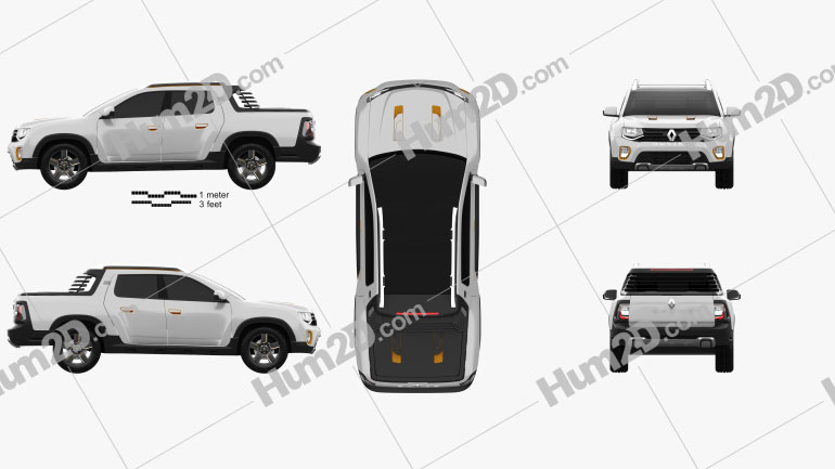 Renault Duster Oroch Concept 2015 car clipart